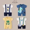 0-2 Years Baby Boys Summer Thin Cartoon Rompers Baby Girls Short Sleeve Bodysuit Newborn Infants Jumpsuit New Costume 2