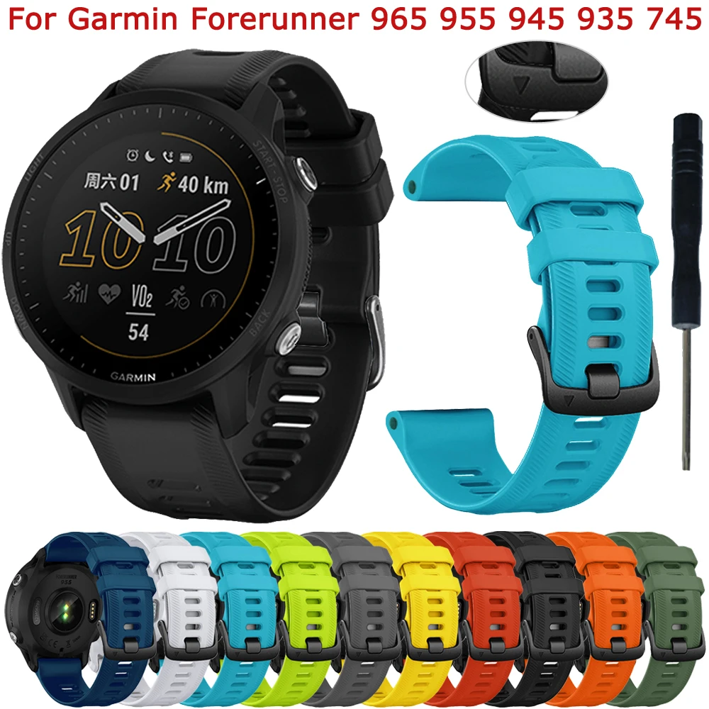 

22mm Silicone Strap For Garmin Forerunner 965 955 945 935 Smartwatch Band Watchband Replacement Sport Wrist Bracelet Correa Belt