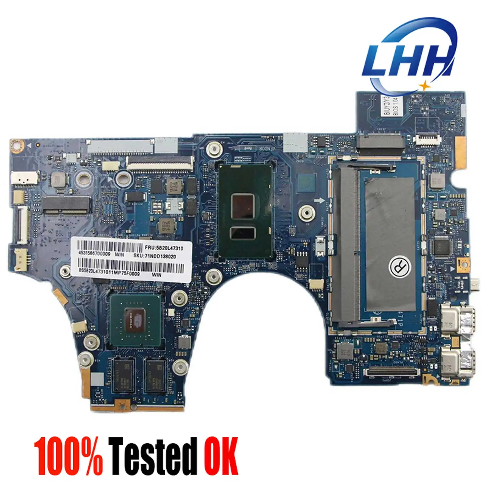 

Mainboard for Lenovo Ideapad Yoga YOGA710-14ISK Laptop Motherboard with CPU I7-6500U GPU LA-D471P 100% TEST OK
