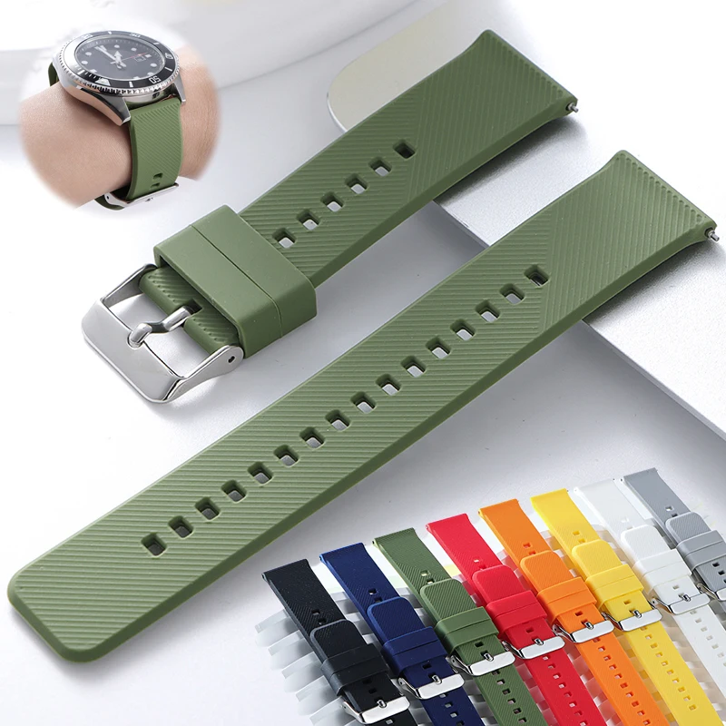 Waterproof Soft Silicone Quick Release Watch Strap – Premium Replacement Band Bracelet