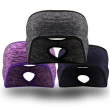 

Winter Women Ponytail Hole Beanie Fleece Stretch Headband Sports Earflap Hat Running Warm Headgear Forehead Protection Sweatband