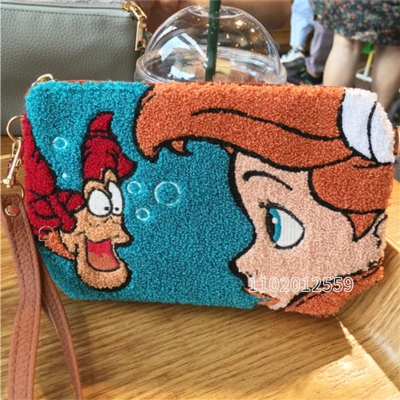 Disney Princess New Women's Zero Wallet Luxury Brand Women's Cosmetic Bag High Quality Cartoon Portable Cosmetics Storage Bag