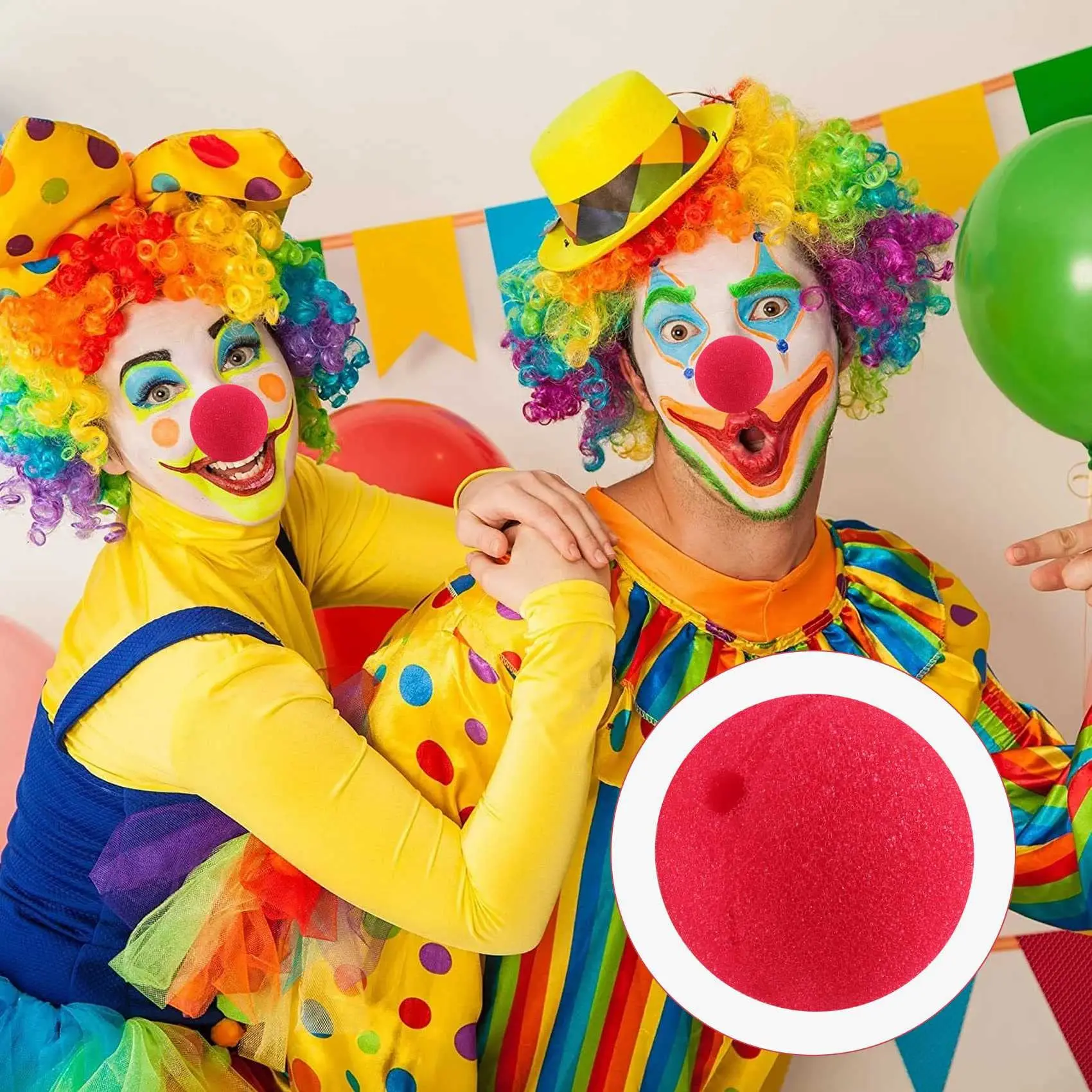 10–100 Stück rote Schwammbälle, Clown-Nase, Halloween, Karneval, Party, Clown, Zirkus, Requisite, Cosplay, Kostüm, Make-up-Dekoration für Kinder und Erwachsene – Detail 4