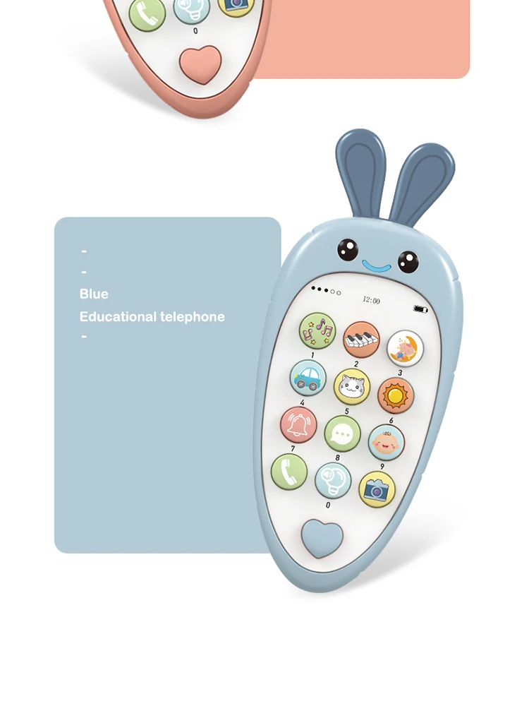 Baby Cell Phone Toy with Early Education & Music, Learning Educational Fake Phone for Kids, Sensory Toys for Toddlers Kids