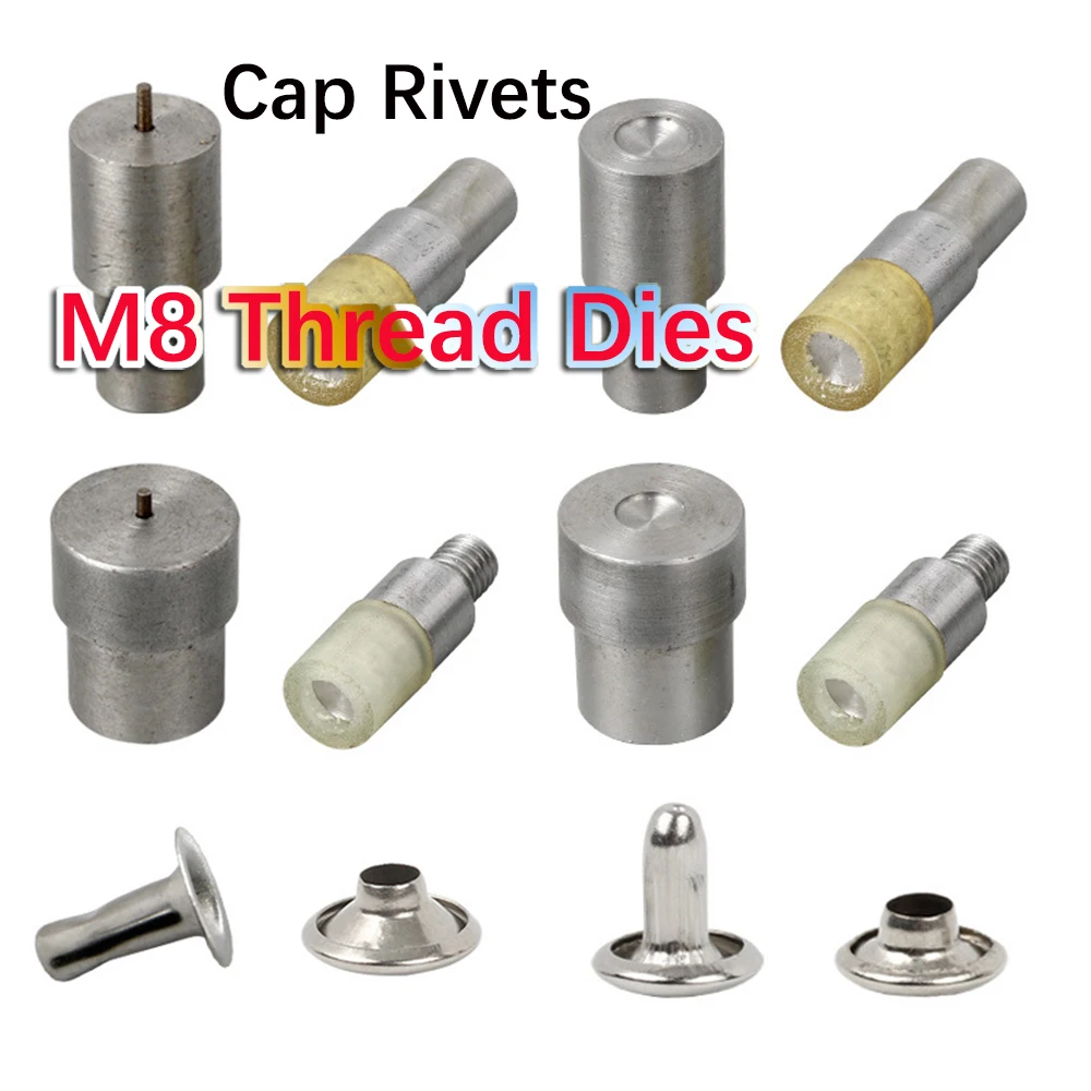 Metal Rivets Leather Rivets Single Double Cap Rivets Dies for Hand Punch Press Machine Install Rivet Mold for Clothes Leathercraft Sewing Accessories