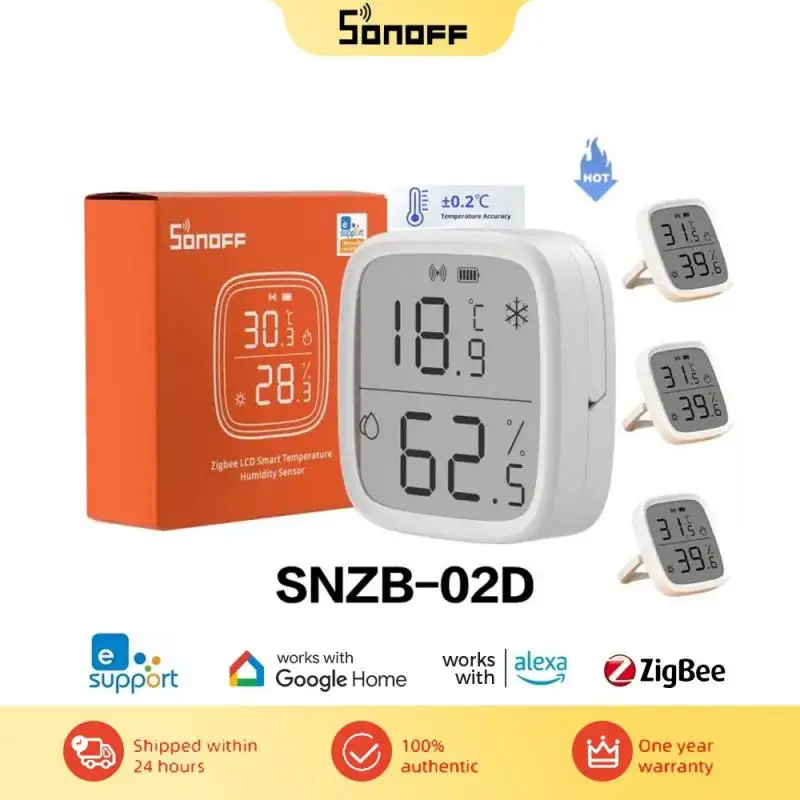 

Умный датчик влажности и температуры для ZBBrige-P EWeLink Alexa Google Home Assistant Alice