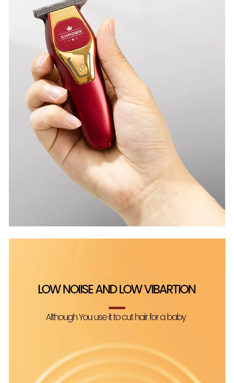 Mini Portable Electric Hair Trimmer - Rechargeable Bald Head Clipper