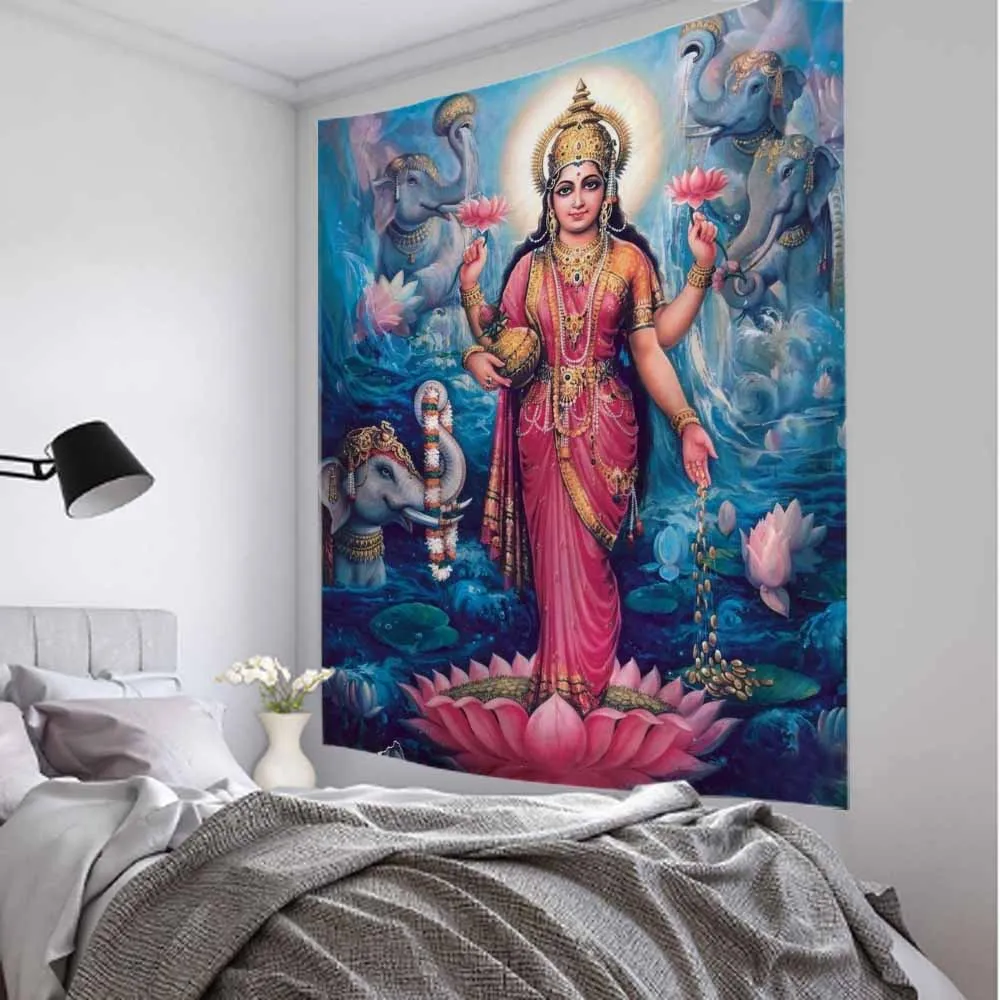 Indian Buddha Tapestry Still Life Oil Painting Meditation Home Decor Wall Hanging Mandala Hippie Boho Wall Decor Yoga Mat Sheets