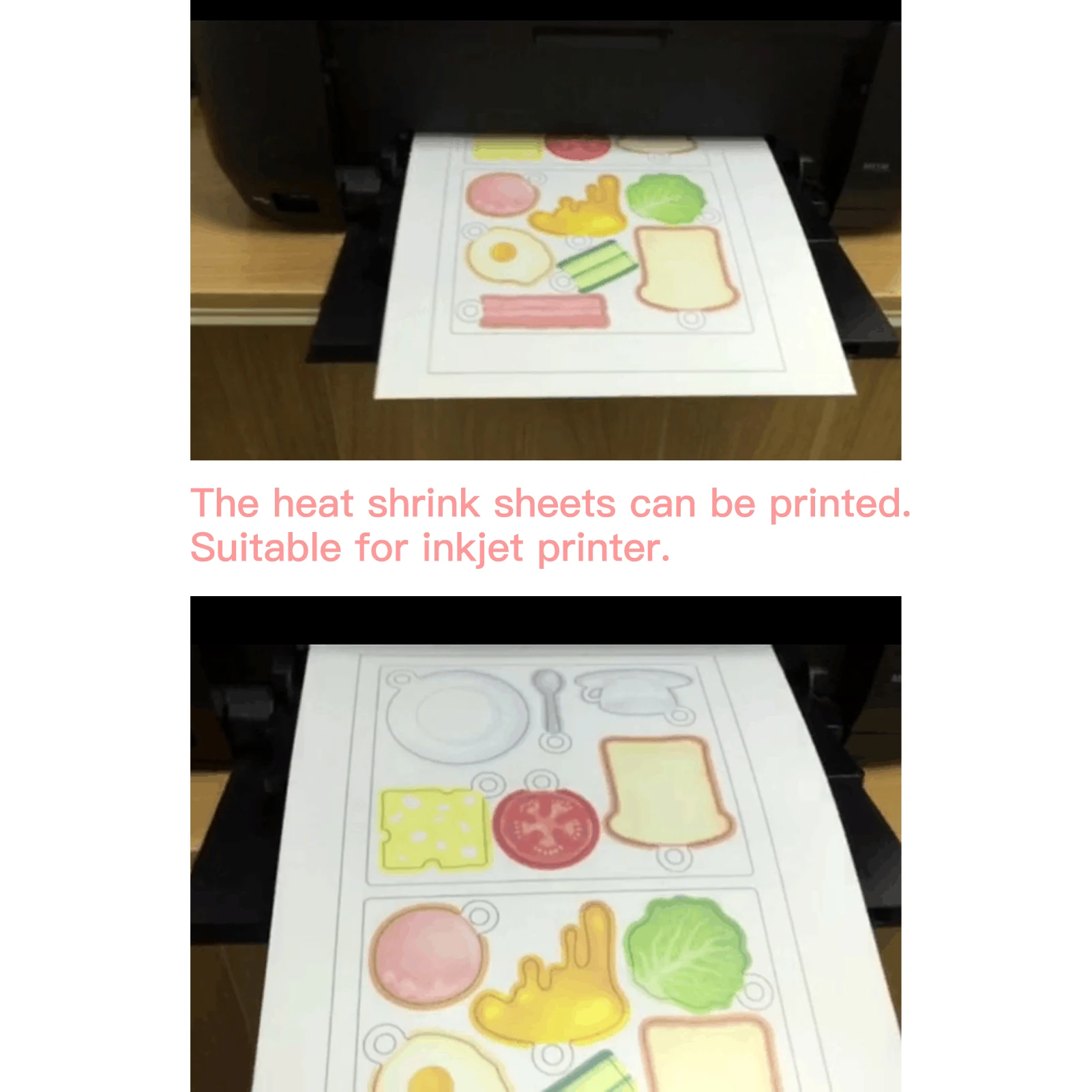 【New】25 Sheets White Printable Shrink Films Kit Shrinky Art Film Paper Heat-Shrink Sheets Can be Printed for Inkjet Printer
