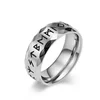 Vintage Nordic Viking Pirate Rune Stainless Steel Antique Rings Fashionable Men and Women Talismans Couple Party Jewelry Gifts 6