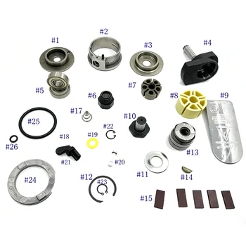 Utensili Pneumatici: Ricambi e Accessori per Levigatrice Roto-Orbitale Prima da 5 Pollici - Rotore, Interruttore, Piastra di Bilanciamento, O-Ring