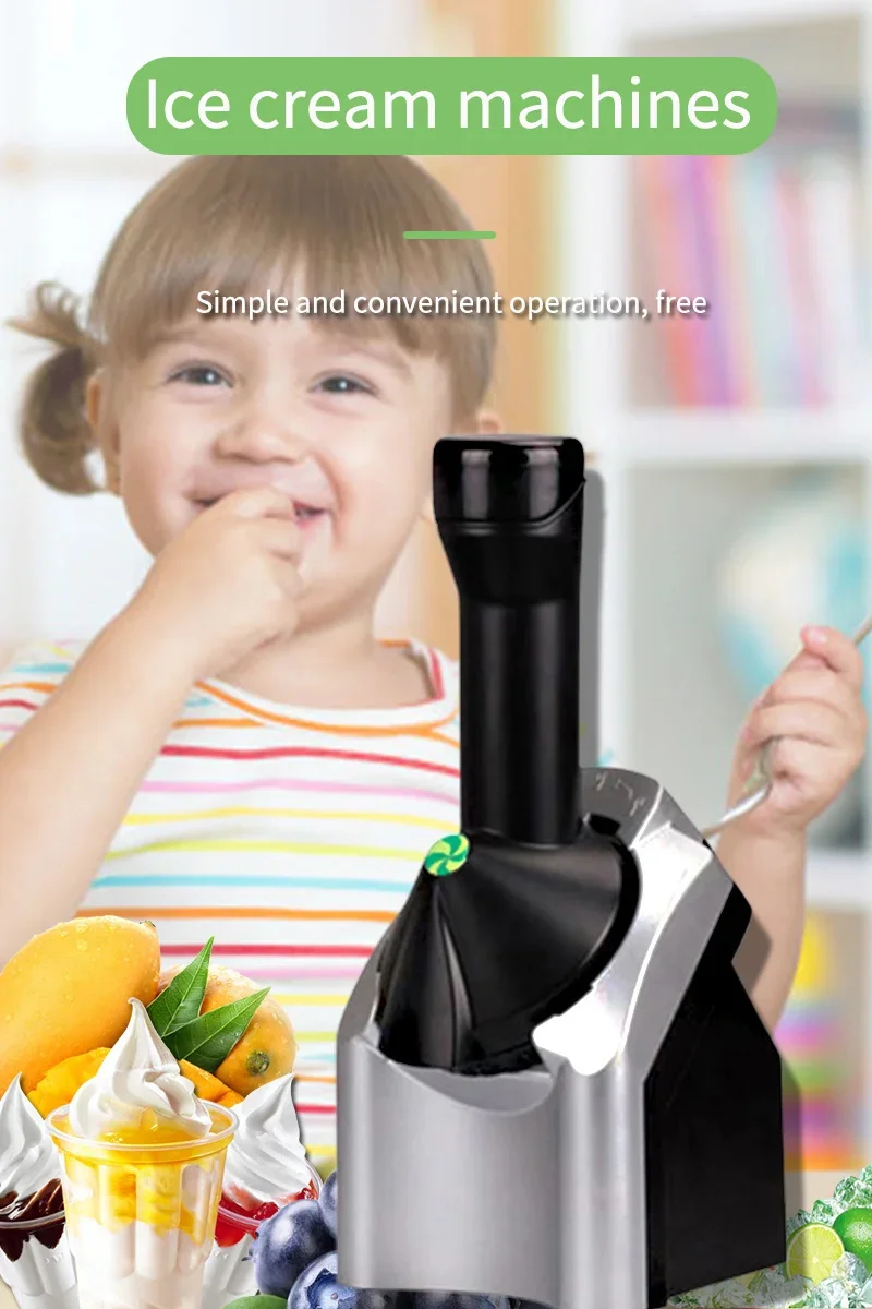 Description Picture 2 of item110V 220V 200W Sell Electronic Ice Cream Machine Household Electric Fruit Ice Cream Machine Children's Ice Cream Maker