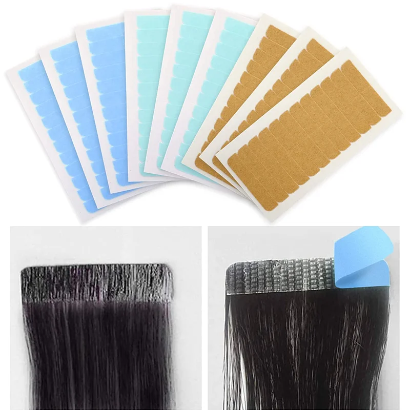 

Hair Extension Tape Tabs Double Sided Adhesive Extension Replacement Tape Strong Hold Wig Tape for Lace Wigs Hairpiece Frontal