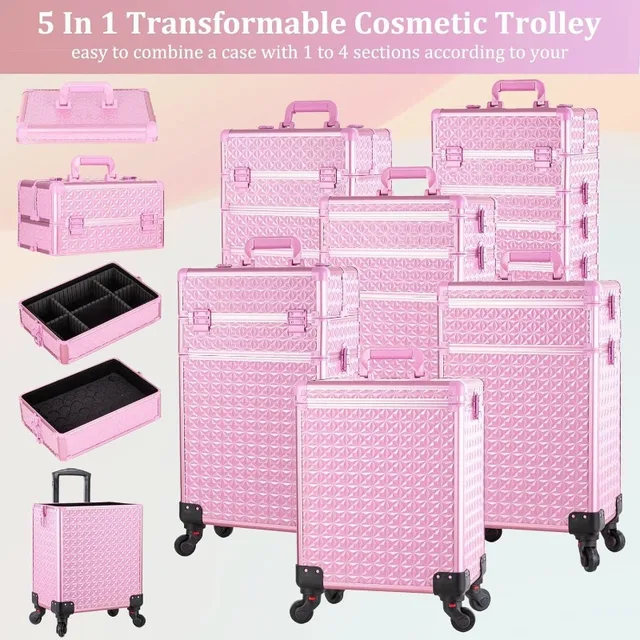 Estojo de Maquiagem 5 em 1 Profissional