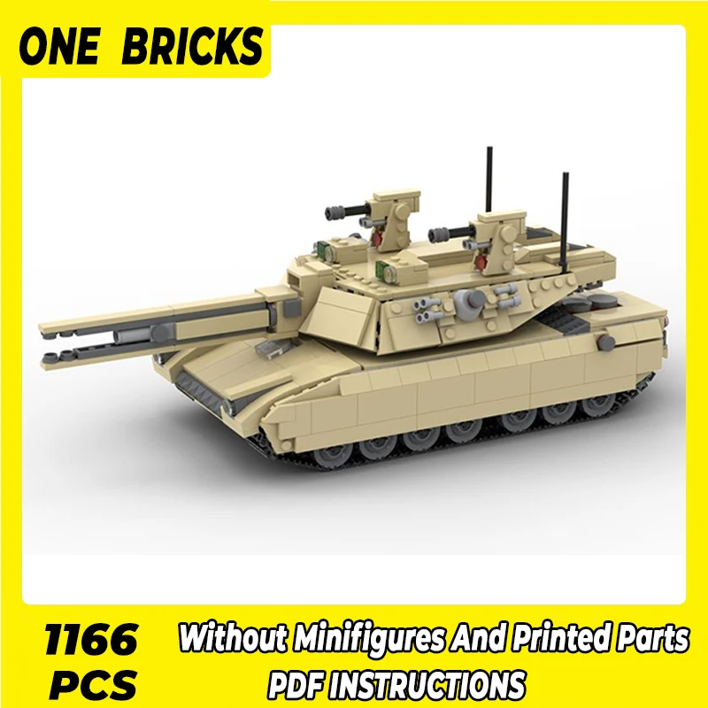 

Moc Building Blocks Military Model M1A4 Main Battle Tank Technical Bricks DIY Assembly Construction Toys For Childr Holiday Gift