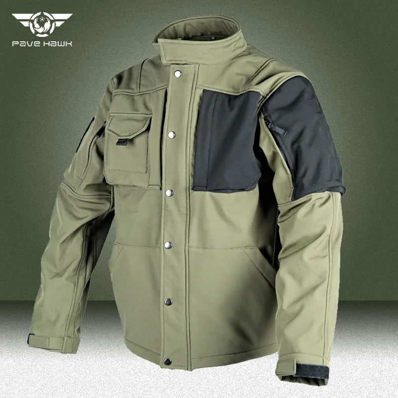 

Autumn Winter Tactical Jackets Men Waterproof Shark Skin Soft Shell Army Combat Coats Military Multi-pocket Cargo Bomber Jackets