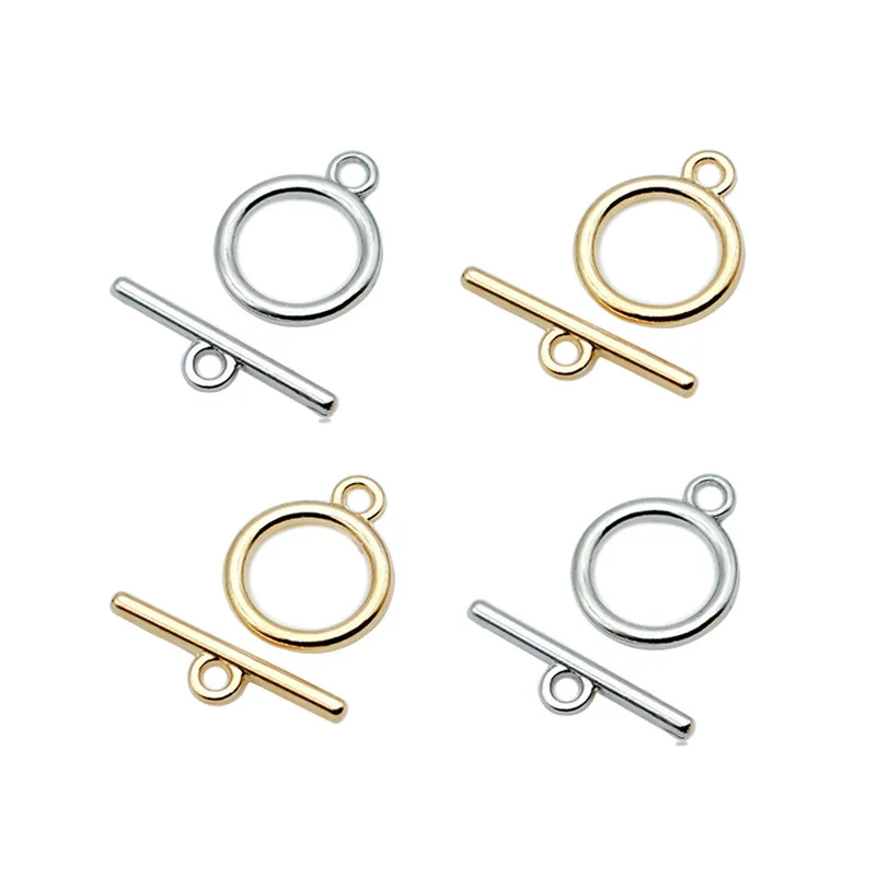 

100sets Stainless Steel OT Toggle Clasps O:15mm T:23mm For Necklace Bracelet Golden Hooks Connectors Fit Diy Jewelry Making