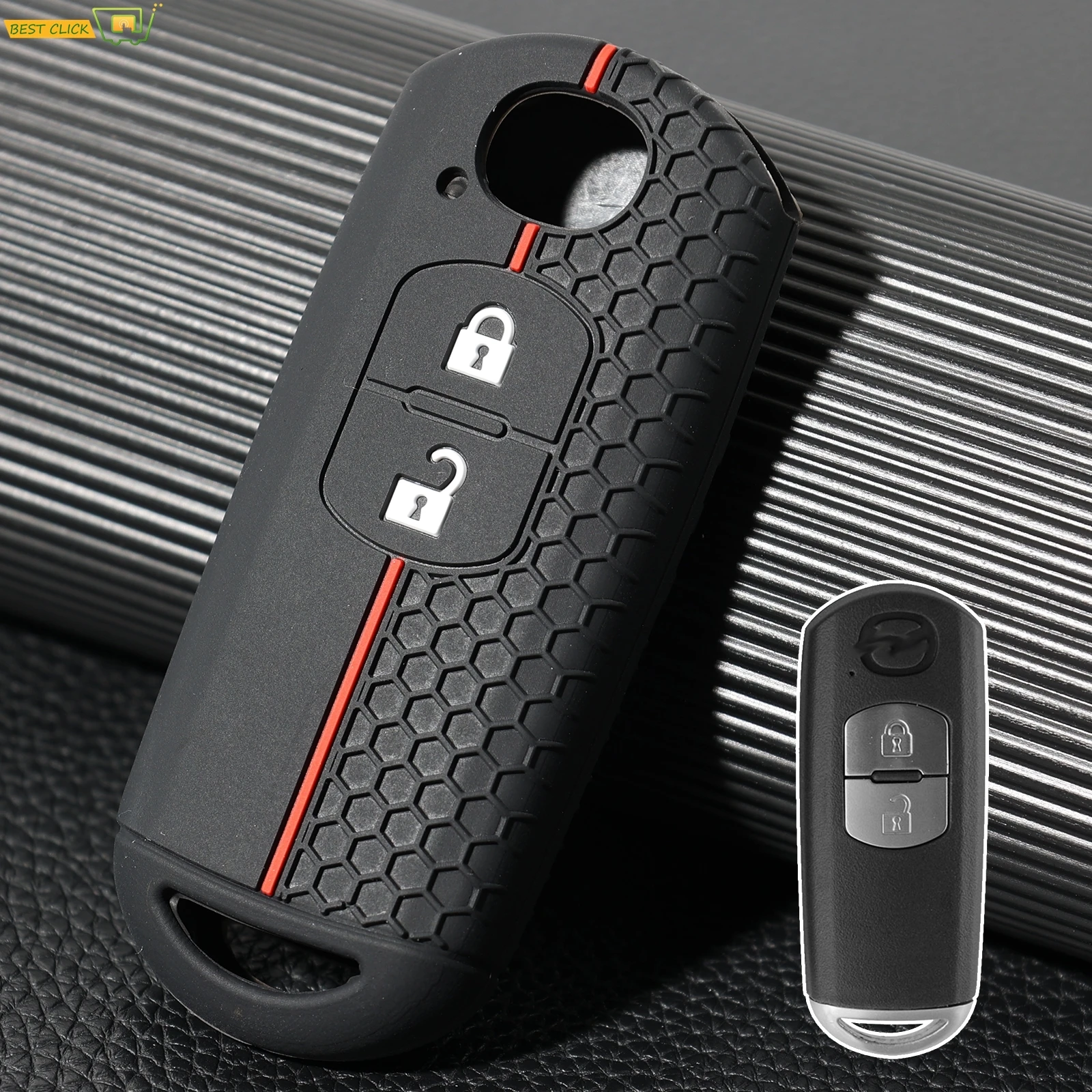Silikon 2 Knopf schlüssel los Eingang Auto Schlüssel anhänger Kette Fall Abdeckung Schale schützen für Mazda 2 3 6 cx3 cx5 cx7 cx9 mx5 Autozubehör