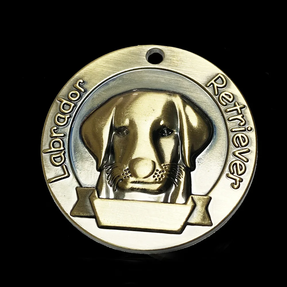 Customizable Engraved Pets ID Tag for Dog Cat Bronze Nameplate Tags Personalized Anti-lost Address Number Dogs Collar ID Pendant 