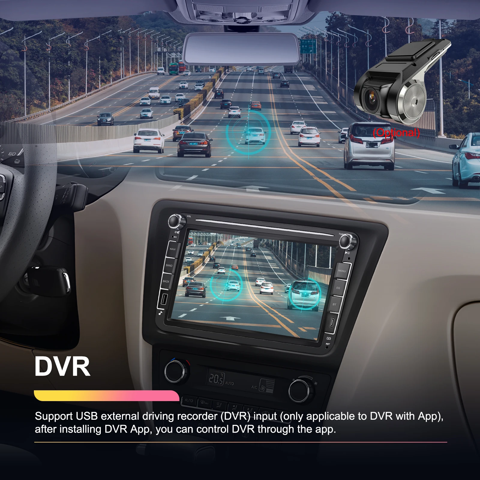 Podofo 2DIN Carplay Autoradio für Seat Altea ab Toledo VW Kabelloses Android Auto Car Audio Mirror Link WIFI GPS Navigation 4G – Detail 25
