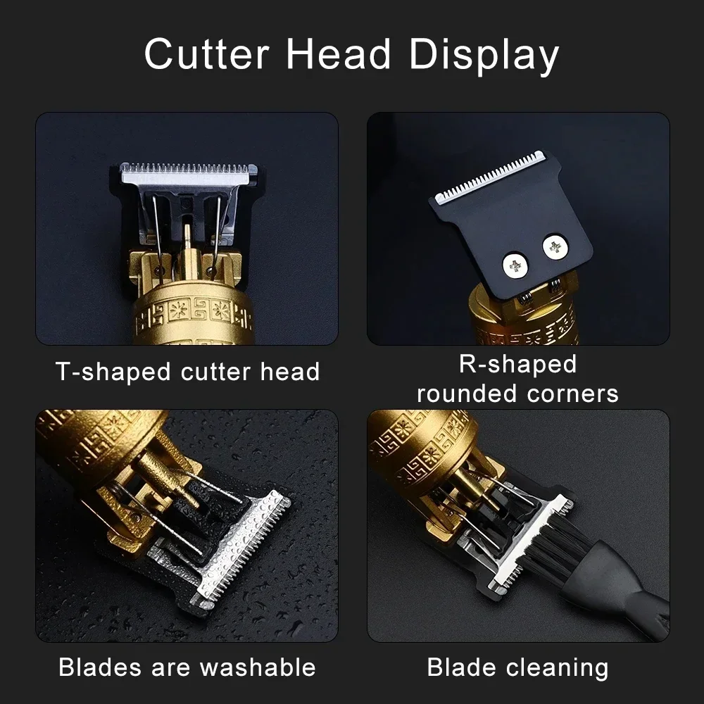Vintage T9 Electric Hair Clipper Rechargeable Hair Cutting Machine Professional Hair Trimmer for Men Barber Beard Trimmer