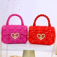Sacs à bandoulière en cuir PU pour enfants, sacs initiés par le cœur, mini porte-monnaie pour enfants, sac à MSI pour filles, sac à main pour enfants, cadeaux à la mode 5