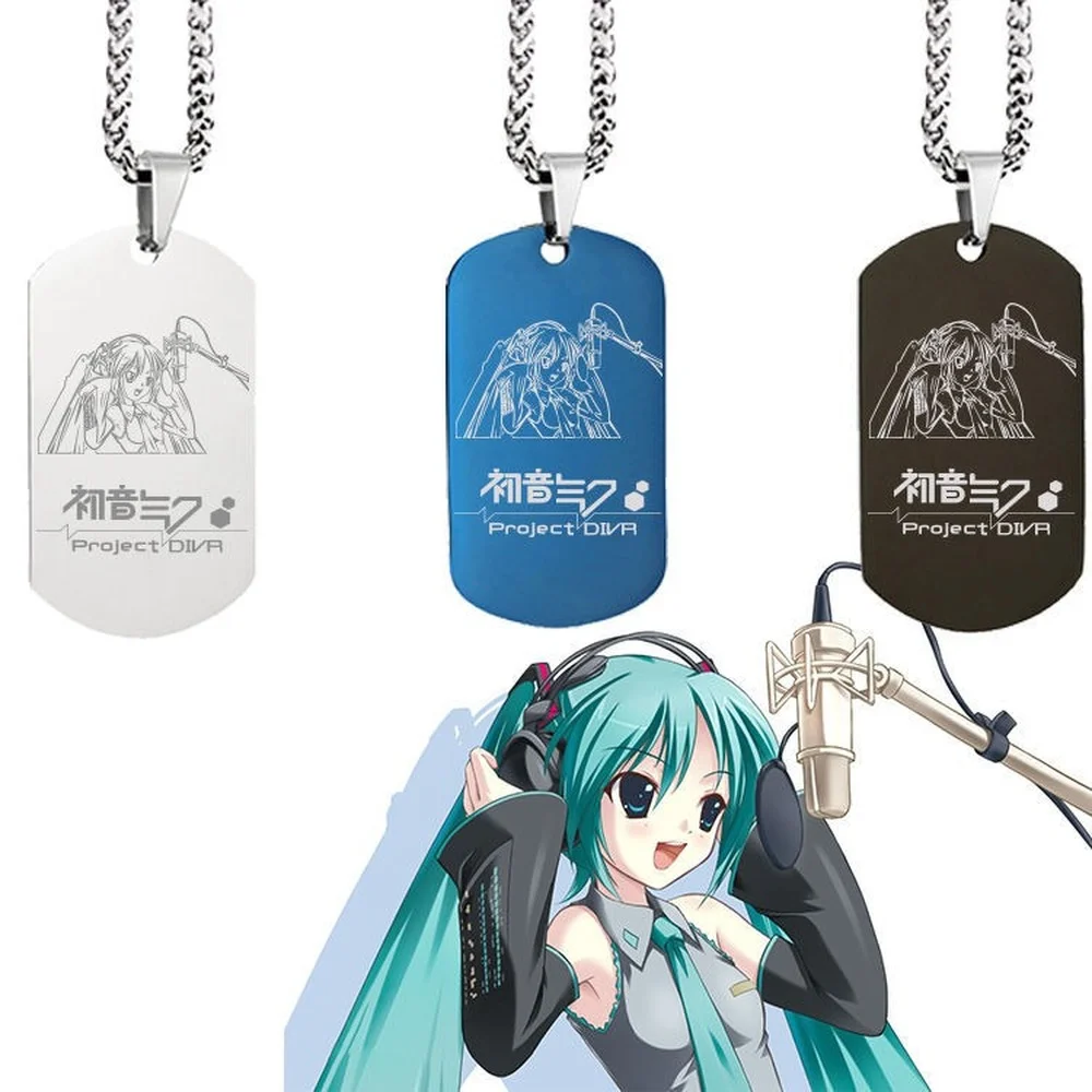 Hatsune Miku Music Necklace Anime Miku Music Notation Jewelry Chains Men  Women Fans Gifts Metal Rhinestone Gorgeous Accessories - AliExpress