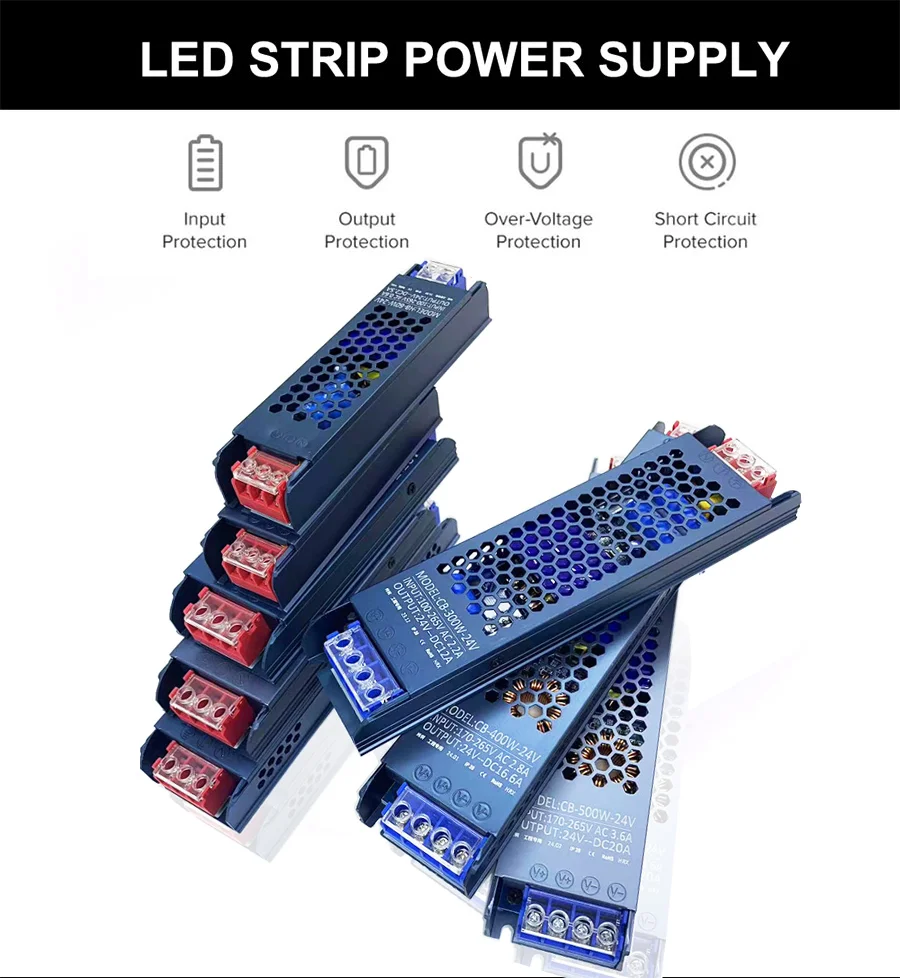 AC to DC 12V 24V 36V 48V LED Power Supply Mute Lighting Transformers100W 150W 200W 300W 400W 500w LED Light Driver Power Adapter