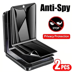 Privacy Anti - Peeping Spy Hydrogel Film Soft Screen Protector (1 - 2 Pack) - Samsung W24 Flip (2Pcs Privacy Films)