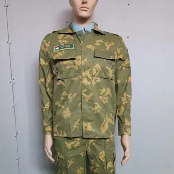 노란색 꽃 위장 유니폼, 타지키스탄 세트 재킷 및 바지, 용수철 빈티지 육군 사막