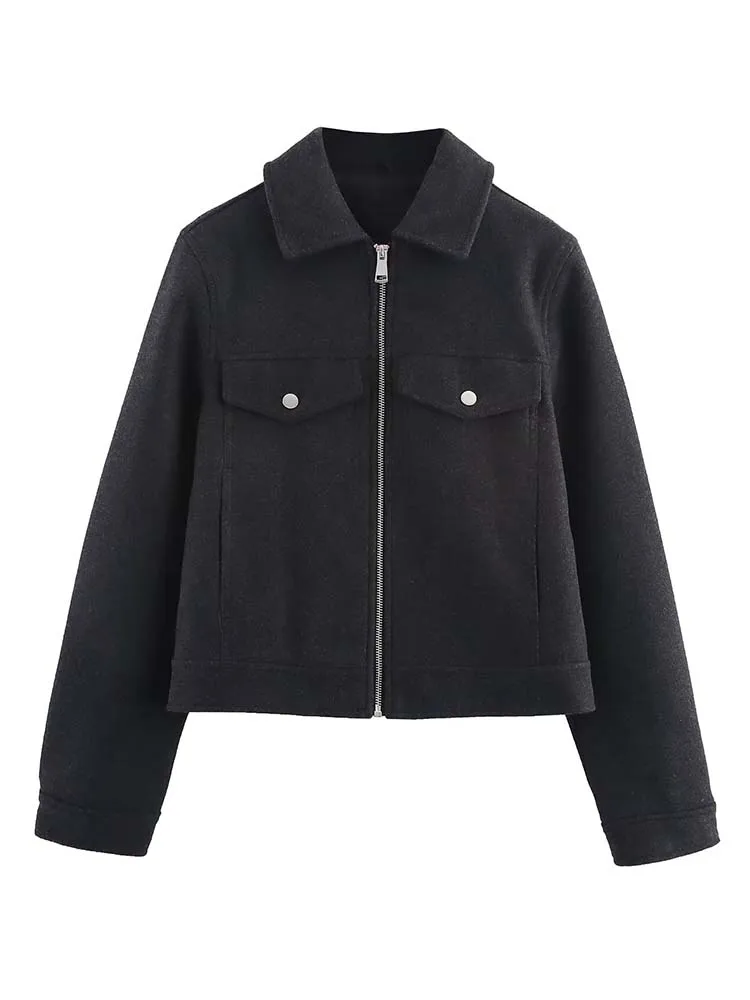 2025 Chic Casual Jackets For Women Long Sleeve zipper Autumn Jacket Coats Fashion Streetwear New Outerwear ﻿