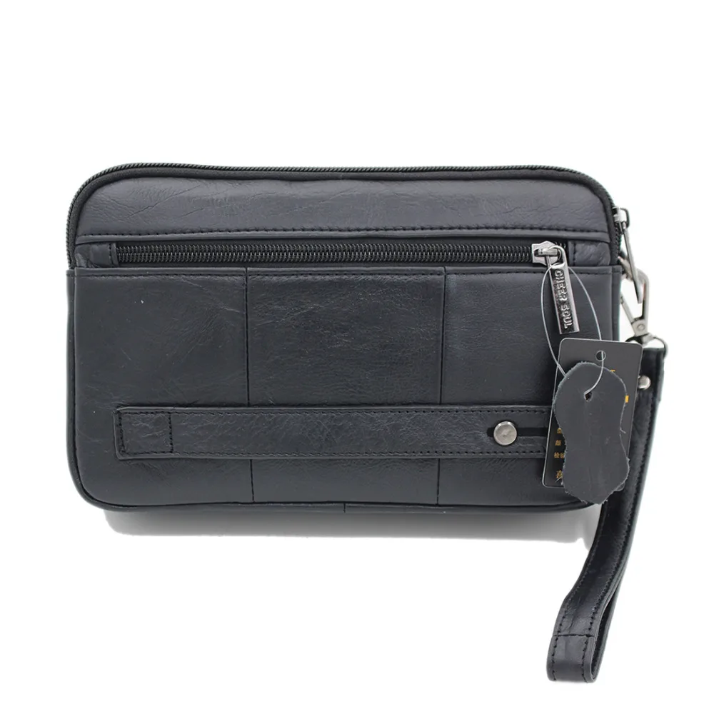 Men's Genuine Leather Clutch Wallet - Elegant and Functional Multi-Purpose Accessory