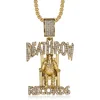 2025 New Nightclub Rhinestone Records Prisoner Pendant Hip Hop Death Row Chain Stainless Steel Men Necklace Wholesale Jewelry 4