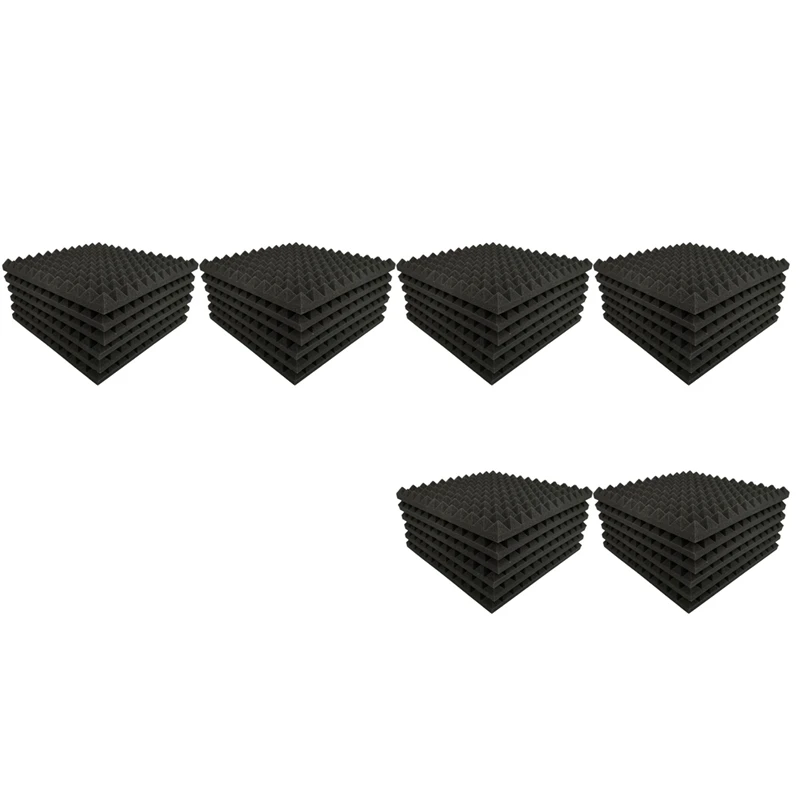 

72 Pack Pyramid Shape Soundproof Foam Sound Proof Padding Treatment Panel For Echo Bass Insulation
