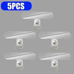 Transparent Phone Lanyard Tabs with Flexible Hanging Straps and Clips (5PCS)
