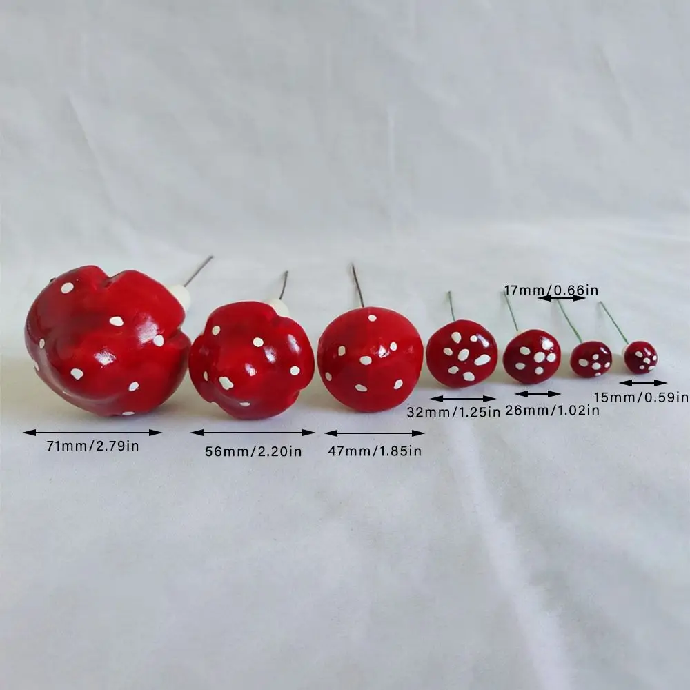 Red Simulated Mushroom Cake Topper Accessories Dessert Decor Foam Cake Insert Set DIY Baking Mushroom Cupcake Flag birthday party supplies,cake topper,cake decorations,cake toppers