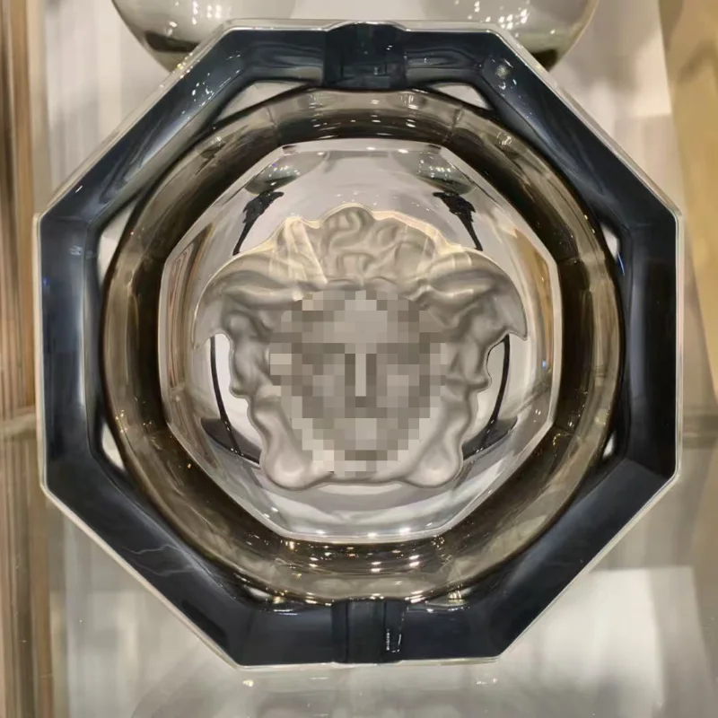 Luxury Crystal Glass Ashtray For Living Room Smoking