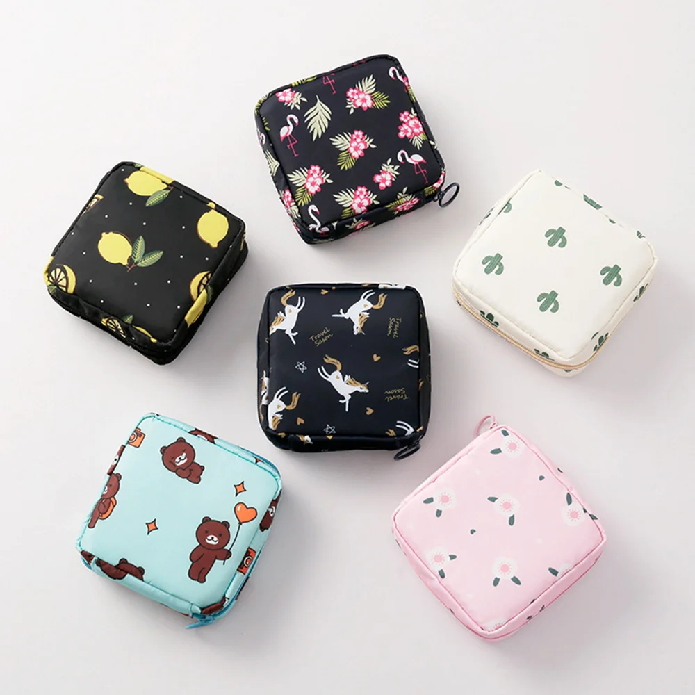Women Portable Sanitary Pads Storage Bag Tampon Pouch Napkin Cosmetic Bags Organizer Ladies Makeup Bag Girls Hygiene Pad storage bag makeup organizer cosmetic bag cosmetic storage bag toiletry bag makeup bag cosmetic case