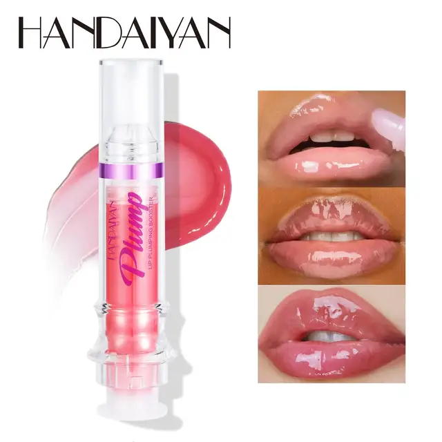 6 Color Lip Plumper Gloss Moisturizing Honey Oil Enhancer Transparent Shine Booster Makeup Beauty 1