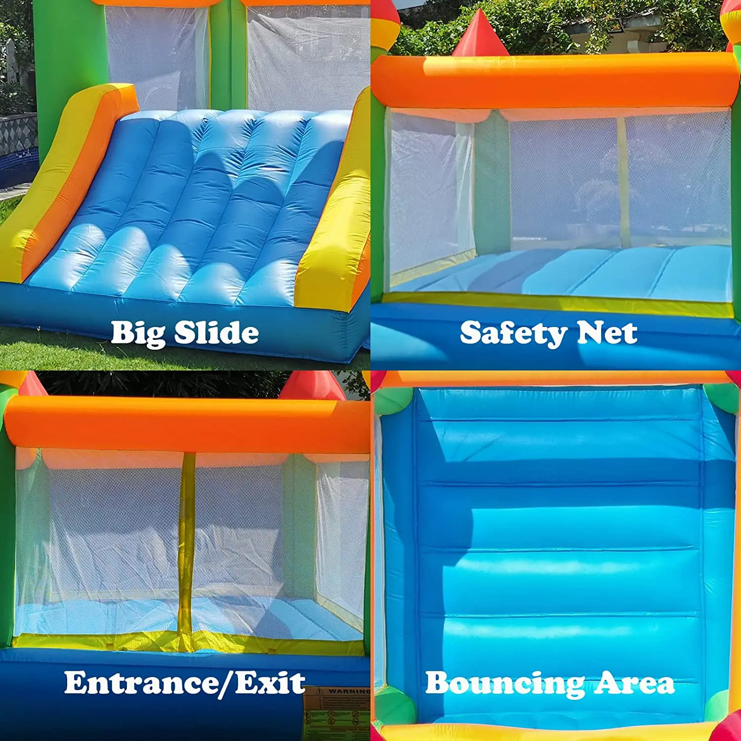 Yard Inflatable Bounce House With Slide 12*9*8ft Bounce House For Kids 5-12 Bouncer With Blower For Outdoor Backyard/Indoor 4