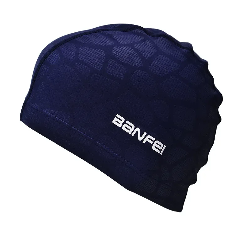 Waterproof Fabric Protect Ears Long Hair Sports Swim Pool Hat Shark High Elasticity Flexible Durable Swimming Cap for Men Women 2