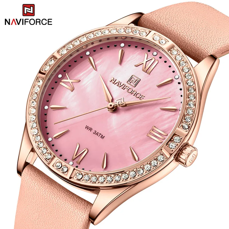 

NAVIFORCE Brand Women Watch Quartz Clock Movement Simple Luxury Waterproof Ladies Wristwatches Girlfriend Gift Relogio Feminino