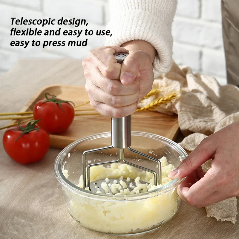 

Potato Ricer Stainless Steel Potato Masher Heavy Duty Potato Ricer Masher For Baby Food Fruit Vegetable Juicer
