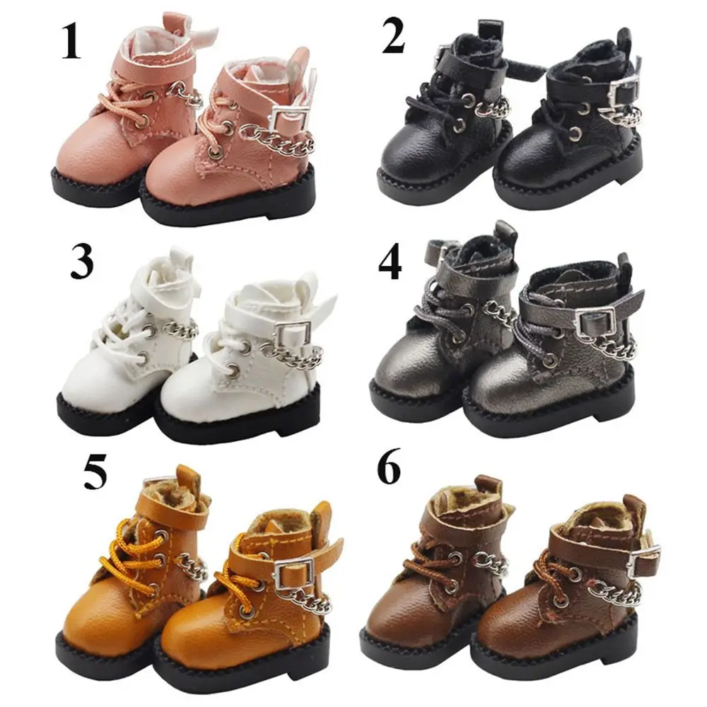 Leather Doll Boots for OB11 Cowhide Dolls
