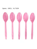 10PCS Pink spoon