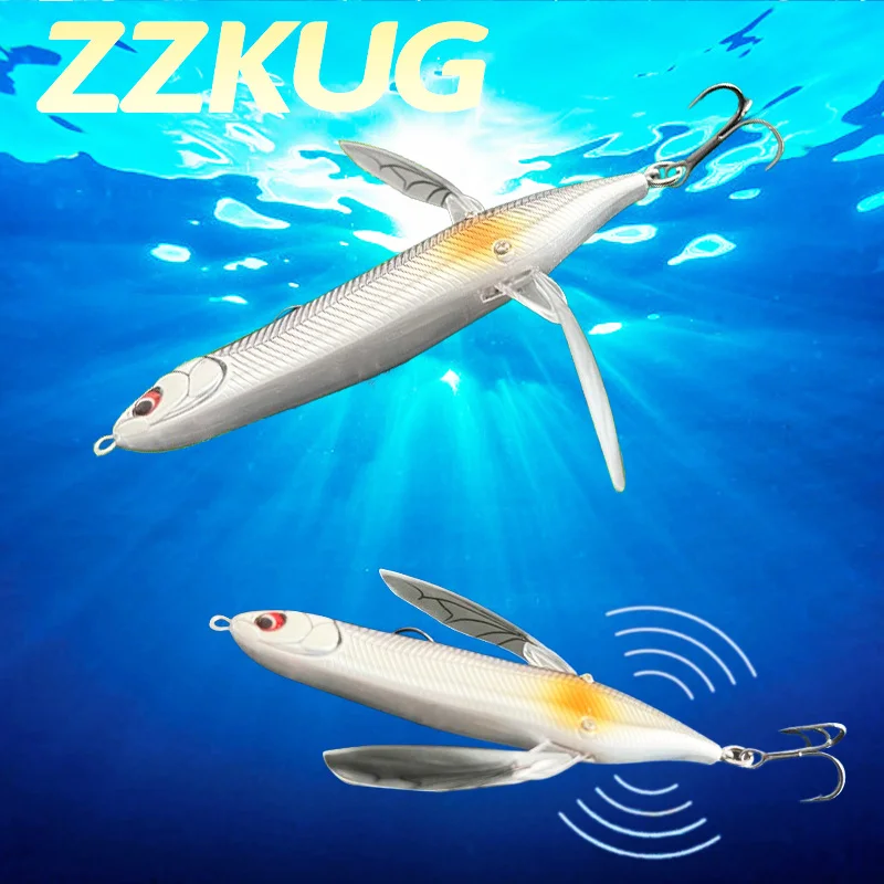 ZZKUG yeni balıkçılık Lures yüzer wowopopper 80mm 6.5g sert yem yusufçuk  Subbait böcek taze bas sahte alabalık mücadele - AliExpress