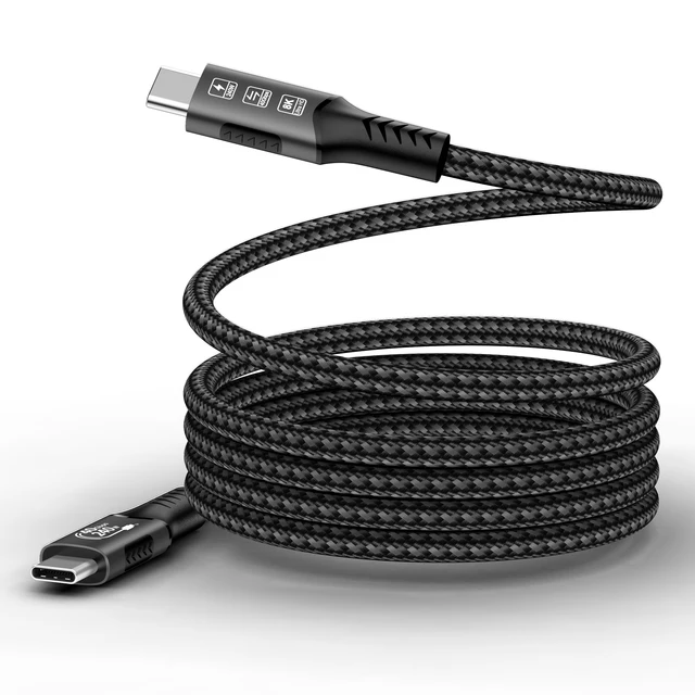 Cable USB4 40Gbps 48V 240W para Thunderbolt 4 tipo C Cable de carga rápida Thunderbolt3 USB C a C Cable de transferencia de datos para ordenador portátil 3