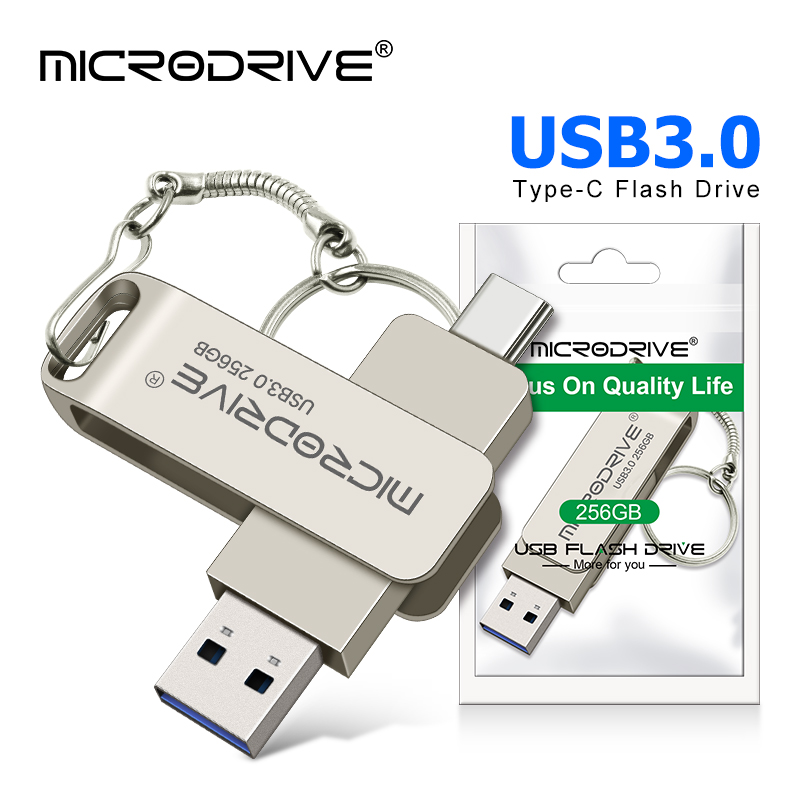 Type C USB 3.0 flash drive 64GB 128GB for Andriods SmartPhone Memory MINI Usb Stick 256GB Dual C Pendrive
