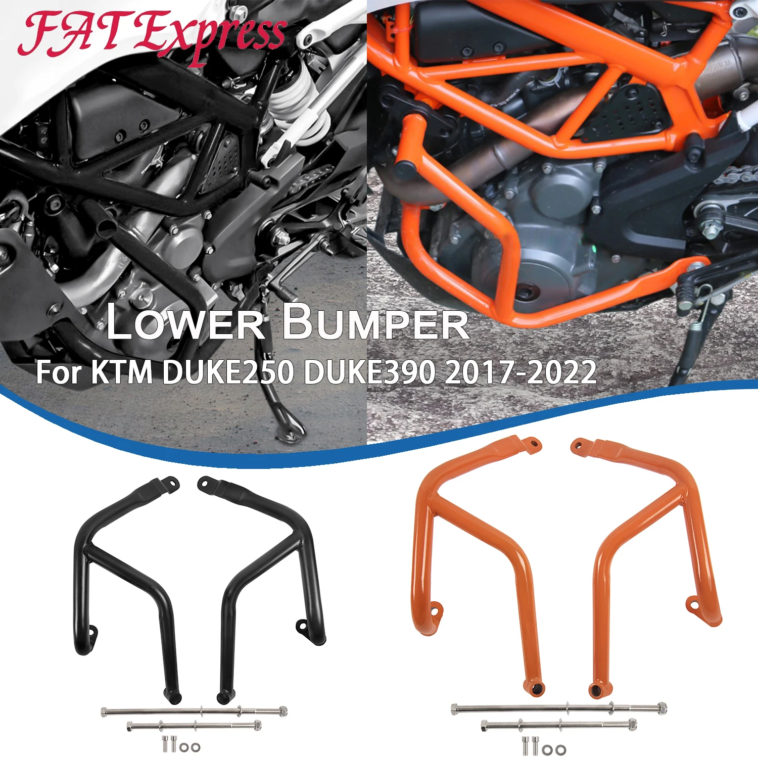 

Motorcycle Engine Guard Crash Bar Lower Bumper Falling Protection Protector Bar For KTM DUKE390 DUKE250 2017-2022 2020 2019 2018