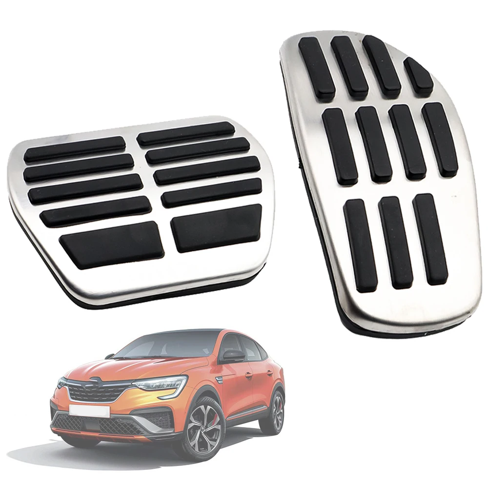 Car Pedal Cover Brake Gas AT Rubber Non Slip Pad For Renault Arkana Samsung XM3 M&eacute;gane Conquest 2011 Styling Part